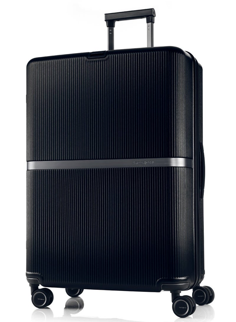 Samsonite Minter Suitcase Check-In Size 75 cm / 28 inch, 4 Spinner Wheels, Polycarbonate, Black|Aero-Trac Suspension Wheels|TSA Lock|Expandable|Removable Divider|Carry Hook - 10 Years International Warranty - Image 1